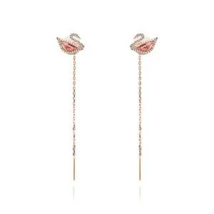 5469990 Swan Dazzling 스완 핑크 진주 드롭 귀걸이