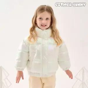 [에스더버니리틀] 스윗밀키홀로그램패딩점퍼