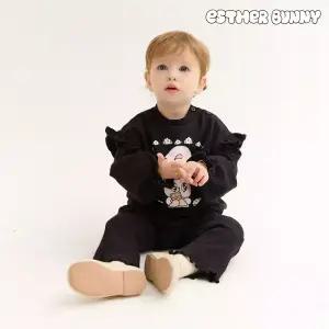 [에스더버니리틀] 플라워하트프릴부츠컷상하복