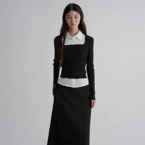 [롯데백화점]에잇세컨즈 여성 셔츠 칼라 레이어드 풀오버  블랙 325851LY65