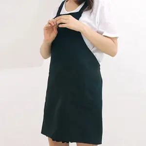 심플 X형 천 앞치마 카페 주방 공방 학원 다용도