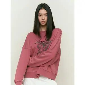 [키르시](대구신세계)루나 워싱 유니콘 그래픽 스웨트셔츠 [다크 핑크]