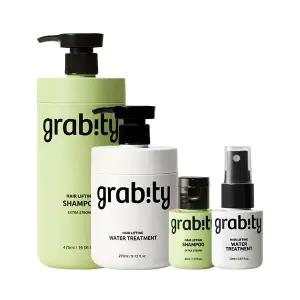 [그래비티]그래비티 엑스트라 스트롱 샴푸 475ml + 그래비티 헤어리프팅 트리트먼트 270ml (여행용 샘플 2