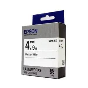 엡손 라벨테이프 SS4K-PX 흰색 4mmx9M 검정글씨  1개) 자재