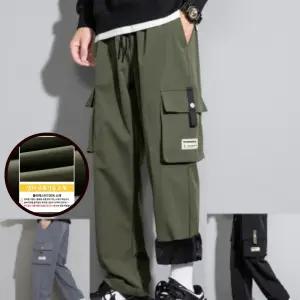 남자와이드팬츠 기모카고팬츠 방수 조커팬츠 솜바지 배달