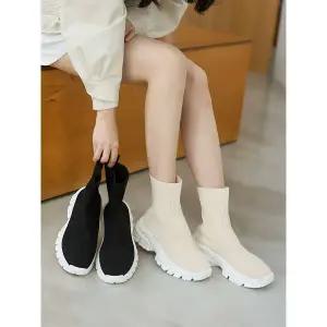 [하프클럽/]니트 앵클 삭스 스니커즈 4.5cm