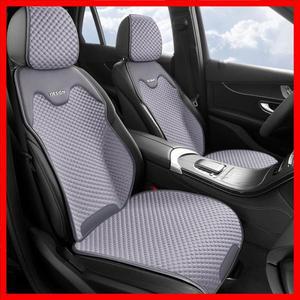 범용 아이스 실크 카시트 쿠션 통기성 시트 커버 땀 흡수 쿨 쿠션 범용 스플릿 싱글 착석 리어 세트