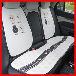 귀여운 만화 카시트 쿠션 패드 통기성 아이스 실크 여름 카시트 커버 보호대 매트 방진 인테리어 액세서리