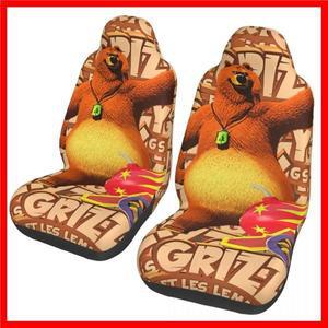 Grizzy and the Lemmings 카시트 커버 커스텀 인쇄 범용 프론트 보호대 액세서리 쿠션 세트