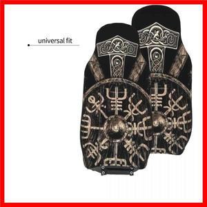 '바이킹 Vegvisir 쉴드 카시트 커버 맞춤형 인쇄 범용 전면 보호 장치 액세서리 쿠션 세트