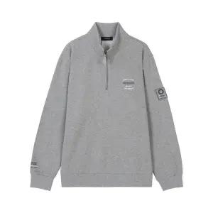 [더 비](천안아산점)유니 로고 와펜 기모 하프집업맨투맨 B234Z1030P