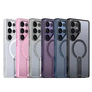 갤럭시 s25 엣지 s24 s23 플러스 울트라 맥세이프 호환 메쉬 방열 에어쿨링 스탠드 하드 케이스