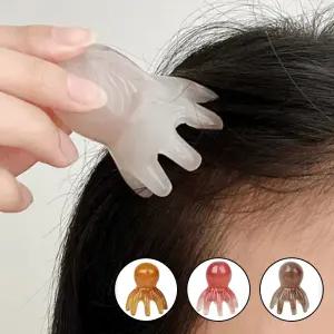 (3개 묶음) 두피 마사지 문어 괄사 지압기 경락 혈액순환 피로 해소 스트레스 완화 피부탄력