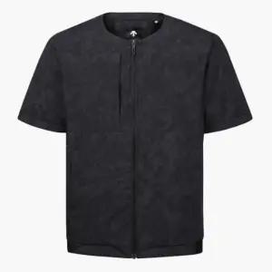 데상트골프패딩 JQS DP31MFDJ94-BLKG 남성 패턴 반팔 패딩 점퍼 / BLACK