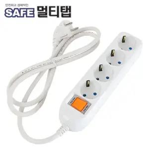 넷메이트 SAFE 멀티탭 4구 접지 1.5m NM-SF415 멀티코드 자재