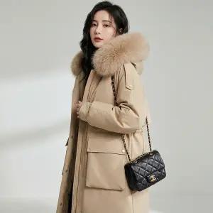 KARRA (77까지)퍼라인후드캐주얼롱패딩_A5W0067