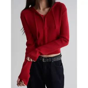 [에잇세컨즈] 후드 니트 카디건 - 레드 (125X5AMQ16)