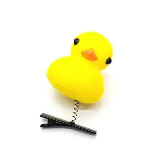 헤어 집게 미니 핀 병아리 캐릭터 머리 캐릭터핀 머리핀부자재 바나나핀 털집게핀 머리망