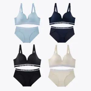 [예스] 애슬래틱 스포티 노와이어 브라 팬티 세트_4Colors