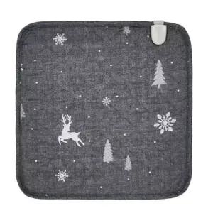 국내생산 한일의료기 1인 전기방석 워셔블 눈꽃사슴 패턴디자인 온열방석 의자 쇼파