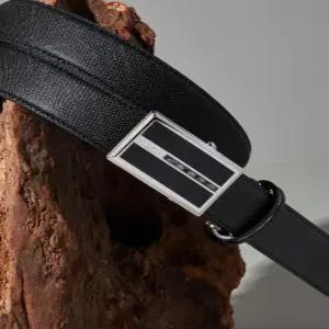 닥스 액세서리 26SS [백몰전용][Check Line]블랙 체크라인 소가죽 자동벨트 DBBE6E990BK
