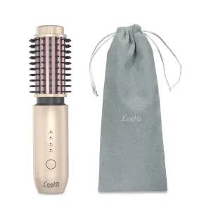 Leeko 무선 빗 브러시 고데기 뿌리볼륨 S컬 C컬 웨이브 로즈골드