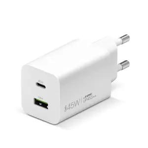 IPTIME UP452 PLUS GaN 45W PD3.0 QC4+ C타입 2포트 고속 충전기 화이트(케이블 포함)