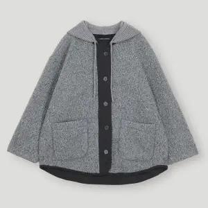 [코데즈컴바인](대구신세계) 코듀로이 배색 부클 니트후드 점퍼 (CKD-JP801WA)