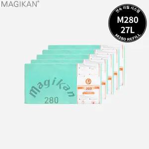 [매직롤] 매직캔 정품 3겹 리필 그린 로고 280R5G 리필봉투 5롤 휴지통 (M280 M280NS MJ280 MH280) 전용 쓰