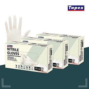 투아아 니트릴장갑 테이팩스 식품인증 100매 소형 화이트 위생장갑 셰프장갑 요리장갑 라텍스장갑