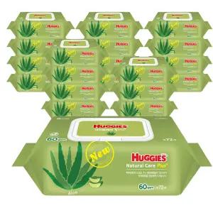 하기스 내츄럴케어 플러스 물티슈 캡72매 20팩