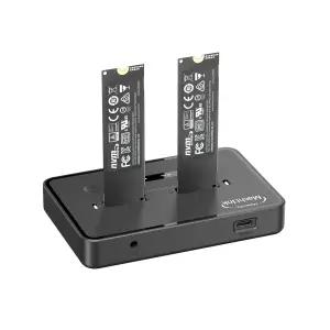 M.2 NVMe SSD 2베이 도킹 스테이션 20Gbps 클론 복사기 ML-D2U20