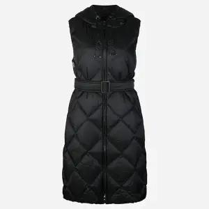 5F 2529296075600 002 트레질 퀼팅 후드 롱패딩 베스트 블랙