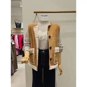 갤러리아 [SI]라운드 뽀글이 무스탕 조끼(SHL8974XVV)