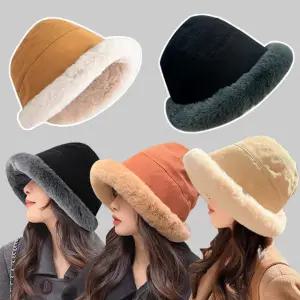 퍼 버킷햇 여성 겨울 방한 모자 여행 패션 플리스 뽀글이 털 벙거지 보닛 밍크 양면 보넷
