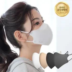 아에르 KF-AD 윤곽 비말차단 마스크 100매 /새부리형/국산