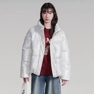 [에꼴리에] 여자 겨울신상 펄글로시라글란웰론점퍼(25D0154)