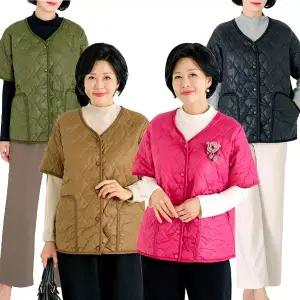 [엄마옷 로즈맘] 유향누빔패딩반팔조끼