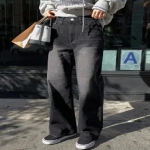 2647 빅기모 워싱 일자핏 데님 (one color) 허리속밴딩