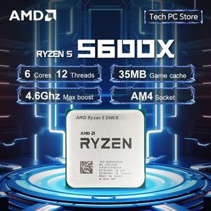 AMD Ryzen 5 5600X 3.7GHz 6코어 12스레드 R5 소켓 AM4 7NM L3=32M 프로세서 65W DDR4 쿨러 없음