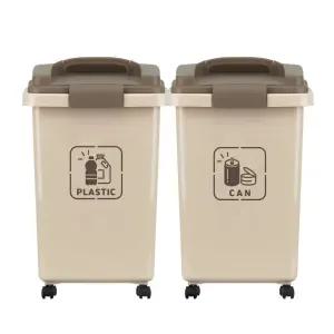 다용도 사무실 야외 솔보 30L 50L 쓰레기통 2P 결합 휴지통 인테리어 예쁜 재활용분리수거함