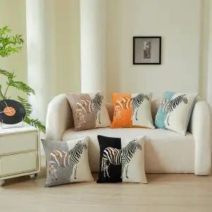 빅무드 셔닐 얼룩말 자가드 쇼파 쿠션커버