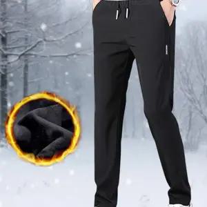 남성 방한 바지 슬림핏 스트레이트 겨울 남성 기모 바지 팬츠 트레이닝 등산