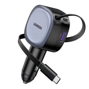 유그린 넥소드 릴케이블 시리즈 75W 차량용 시거잭 PD 고속 충전기 EC601