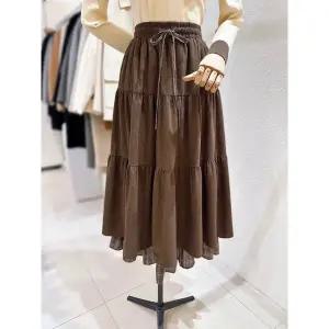 갤러리아 [LAP]체크배색 코듀로이 롱스커트(AR4WSC40)