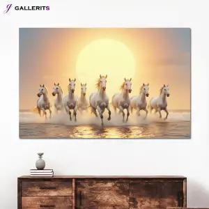 [갤러리츠] 장관 팔마도 태양 일출 말 그림 거실 사무실 인테리어 액자