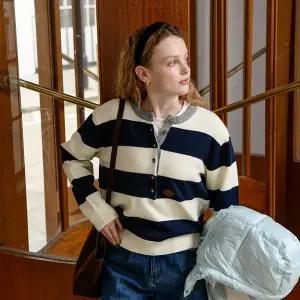 [THE COLOR WAY](의정부점)3색헨리넥R넥니트 (HHSW251001)