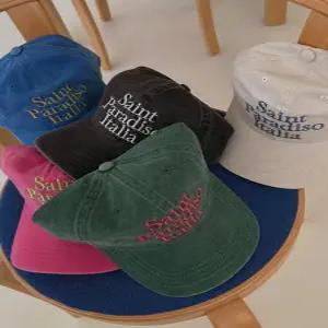 [엘루이즈][엘루이즈] [소두핏] 비에스 피크먼트 빈티지 레터링 볼캡 모자(6color)