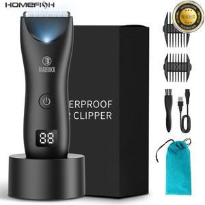 남성용 전문 사타구니 바디 헤어 트리머 볼 면도기 그루밍 클리퍼 충전식 세라믹 비키니 제모기