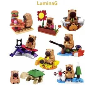 선물 미니 블럭 카피바라 완구 놀이 조립 블록 단체 8개